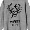 Stranger Things Hellfire Club Demon Skull Adult Athletic Heather Crew Neck Long Sleeve Sweatshirt - 2 of 2