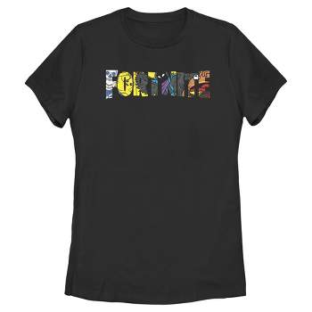 Men's Fortnite Logo Character Fill T-shirt - Black - Small : Target