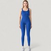 Anna-Kaci Active Women's Ribbed Knit Sleeveless Jumpsuit with Scoop Neckline and Bodycon Fit - 2 of 4