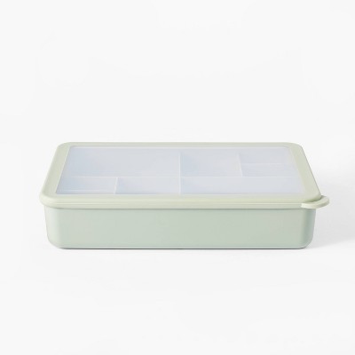 8 Compartment Large Plastic Snack Bento Box Sage Green - Figmint™: BPA-Free, Recycled PET, Dishwasher & Microwave Safe