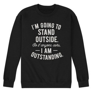 Men's - Instant Message - Stand Outside Outstanding Graphic Fleece Sweatshirt - 1 of 4