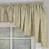 RLF Home 100% Cotton 3-PC Crosswell Center/Jabot set Fully lined Rod Pocket Valance 75" x 23"  Sage - 4 of 4