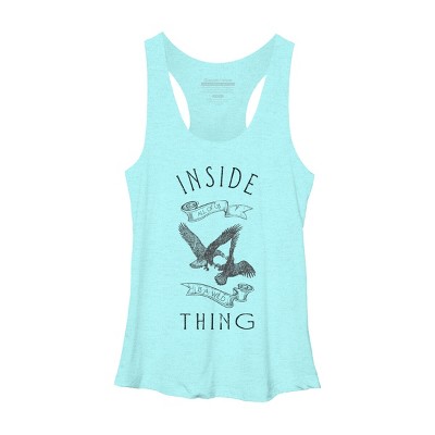 Women's Design By Humans Inside All Of Us Is A Wild Thing By magdadesign Racerback Tank Top