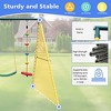 Swing Sets For Backyard, 3 In 1 Heavy Duty Metal Swing Sets With 2 Swings, Climbing Rope, Steel A-frame Metal Stand Sets For Kids Playground - 3 of 4