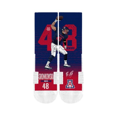 NCAA Arizona Wildcats Rob Gronkowski Adult Premium Socks - M/L