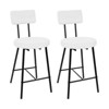 GustoWave Bar Stools Set of 2, Modern Barstools with Back, 22 inch Seat Height Island Stools with Metal Legs for Bar, Kitchen - 3 of 4