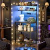 Aheaplus Kitchen Storage Rack with Power Outlet, Coffee Bar Station with LED Lights, Bakers Rack with 6 S-Shaped Hooks - 2 of 4