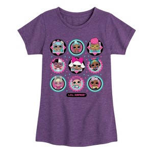 Girls' - LOL Surprise! - All Dolls Together Fitted Short Sleeve Graphic T-Shirt - 1 of 4