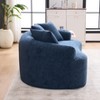 KWPZQEB Modern Loveseat Sofa for Living Room, Comfy Chenille Sofa with 3 Pillows, Curved-Shape Sofa Couch for Small Spaces, Bedroom - 4 of 4