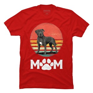 Men's Design By Humans Mother's Day Pittie Mom Pitbull Dog Lovers By JorgeLopez T-Shirt - 1 of 2