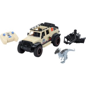Matchbox RC Jurassic World Dominion Jeep Gladiator 6 inch Dracorex Dinosaur Figure Remote Control Toy Car with Auto-Capture Claw - 1 of 4