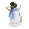 Roman 7.25 In Snowman Wearing Blue Scarf Stick Arms Snowman Figurines - 3 of 3