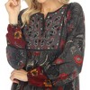 Women's Paisley Floral Embroidered Sweater Dress - 4 of 4