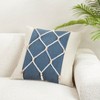 Saro Lifestyle Coastal Rope and Bead Poly Filled Pillow, 20"x20", Blue - 4 of 4