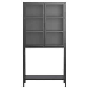 NicBex Bookshelf with Cabinet & Metal Frame Bookcases for Living Room Home Office - 1 of 4