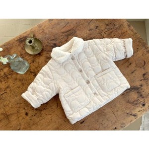 MyKids-Usa Baby Solid Color Or Plaid Pattern Cartoon Bear Decoration Quilted Warm Coat - 1 of 4