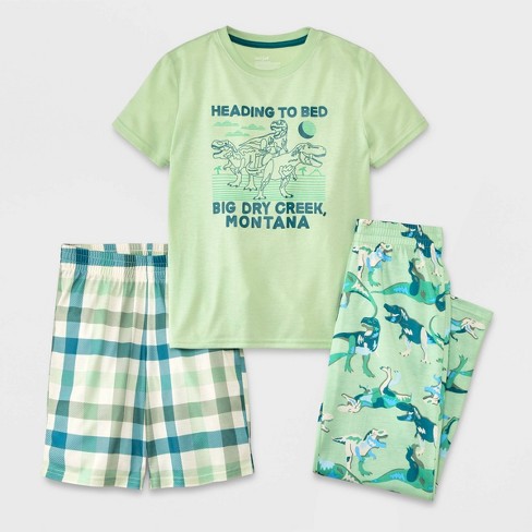 Boys' 3pc Short Sleeve Pajama Set - Cat & Jack™ Green Xxl : Target