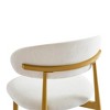 CAVINAS Modern Dining Chairs Set of 2,Farmhouse Kitchen Chairs Set of 2 with Curved Back,Dining Room Chairs with Gold Metal Legs for Dining Table - 3 of 4