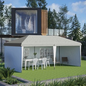 Gulches 10' x 20' Pop Up Canopy Tent with 4 Sidewalls, Heavy Duty Instant Gazebo for Parties, Includes Carry Bag for Outdoor & Garden (White) - 1 of 4