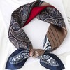 Anna-Kaci Vintage-Inspired Satin Scarf with Artistic Print and Map Detail for Hair Neck or Bag Styling - 4 of 4