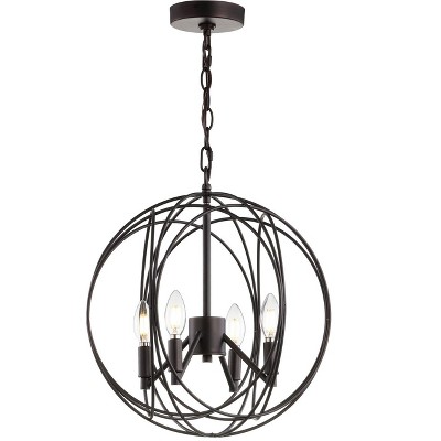 Contemporary 93'' Dark Grey Metalwork LED Pendant Light