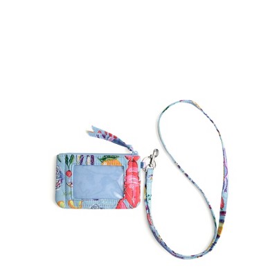 Vera Bradley Women's Outlet Cotton Zip ID and Lanyard