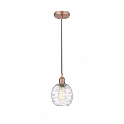 Belfast - 1 Light Cord Hung Mini Pendant In Industrial Style-9.75 Inches Tall and 6 Inches Wide