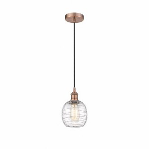 Belfast - 1 Light Cord Hung Mini Pendant In Industrial Style-9.75 Inches Tall and 6 Inches Wide - 1 of 1