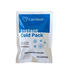 CareStock Instant Cold Pack, Disposable, 5 in. x 7 in., 1 Count, 24 Packs, 24 Total - 1 of 1
