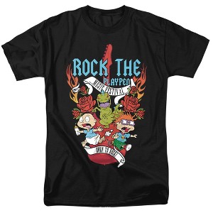 Rugrats Rock The Playpen Music Festival Adult T-Shirt Black - 1 of 4