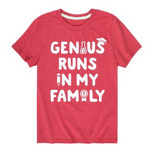 Boys' - Instant Message - Genius Runs In My Family Short Sleeve Graphic T-Shirt - 1 of 4