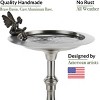 Good Directions 32" Aluminum Classic Fairy Bird Bath Pedestal - Pewter - 3 of 4