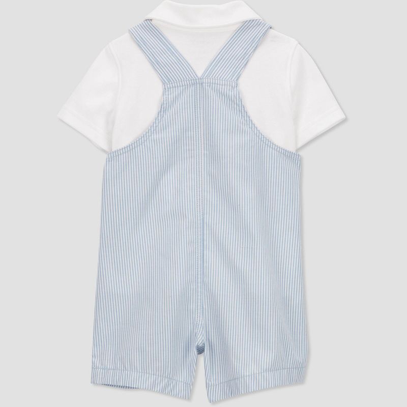 Carter&#39;s Just One You&#174; Baby Boys&#39; Striped Sailboat Overalls - Blue, 3 of 9