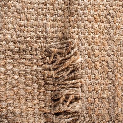 Natural Hand-Knotted Wool Rectangular Rug, 3'6" x 5'6"