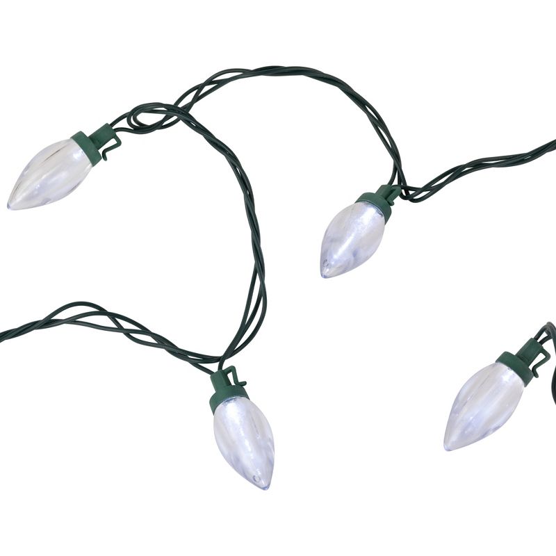 Northlight 25ct LED C9 Christmas String Lights Pure White - 16' Green Wire, 5 of 7