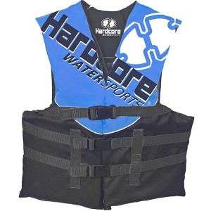 Hardcore Coast Guard type III PFD for youth child teen adult; Life vest flotation device; life jacket paddle vest - 1 of 4