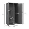 Resenkos Storage Garden Shed,Garden Sheds,Outdoor Storage Cabinet Garden Shed with Waterproof Asphalt Roof and Lockable Doors, Gray - 2 of 4