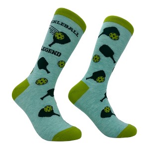 Crazy Dog T-Shirts Women's Pickleball Legend Socks Funny Sarcastic Pickle Ball Lovers Paddle Joke Footwear - 1 of 4