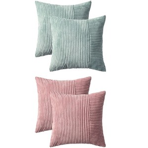 REGALWOVEN 4 Pcs Modern Strip Decorative Throw Pillow Covers for Couch Bed Living Room - 1 of 4