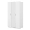 TIRAMISUBEST 3 Door Wardrobe with Mirror, Mobile Lateral Filing Cabinet, Locking Wheels & Adjustable Shelf for Office and Home Storage - 3 of 4