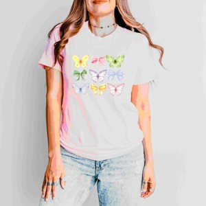 Simply Sage Market Butterflies Coquette Short Sleeve Tee - 1 of 4