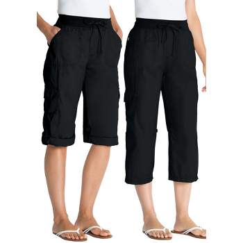 Woman Within Women's Plus Size Convertible Length Cargo Capri Pant
