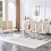 KTMBDW Modern Dining Chairs, Upholstered Kitchen Chairs with Crystal Buckle Design, Faux Leather for Living Room Lounge - 4 of 4