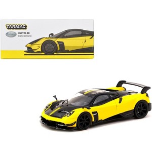 Pagani Huayra BC Giallo Limone Yellow and Black "Global64" Series 1/64 Diecast Model Car by Tarmac Works - 1 of 3