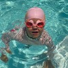 Sunnylife Kids Swim Goggles - Cotton Candy Cherry Pink, 3D Cherry Band - 4 of 4