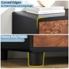 Modern Elegance Amber Wood Veneer 5-Drawer Chest, 47" Tall Storage Cabinet with Golden Drawer handle for Living Room, Bedroom, Entryway - 2 of 4