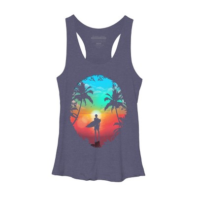 Women's Design By Humans Summer Break By clingcling Racerback Tank Top