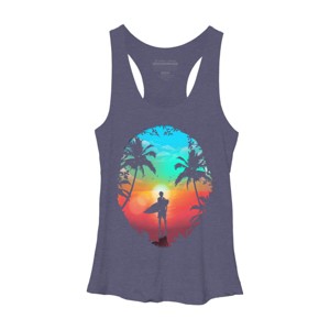 Women's Design By Humans Summer Break By clingcling Racerback Tank Top - 1 of 2