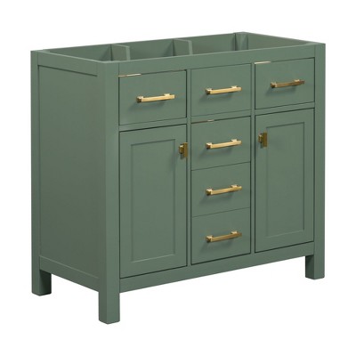 NicBex 35.51" Bathroom Storage Cabinet without Sink, Bathroom Vanity, 4 Spacious Drawers and 2 Cabinet Door for Bathroom
