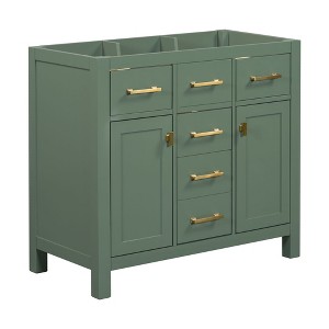 NicBex 35.51" Bathroom Storage Cabinet without Sink, Bathroom Vanity, 4 Spacious Drawers and 2 Cabinet Door for Bathroom - 1 of 4